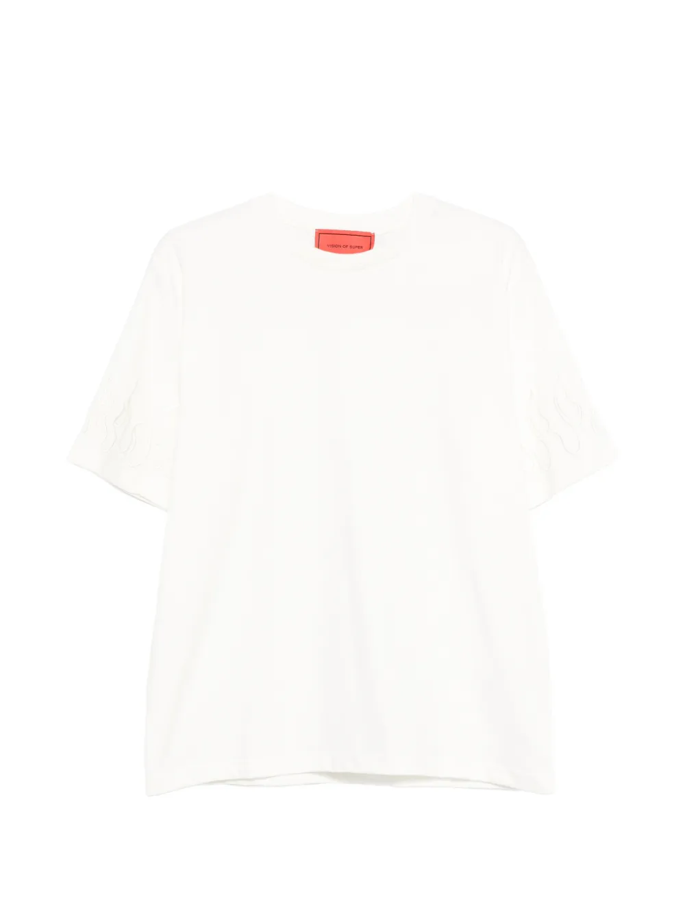 Vision Of Super logo-embroidered T-shirt - Bianco