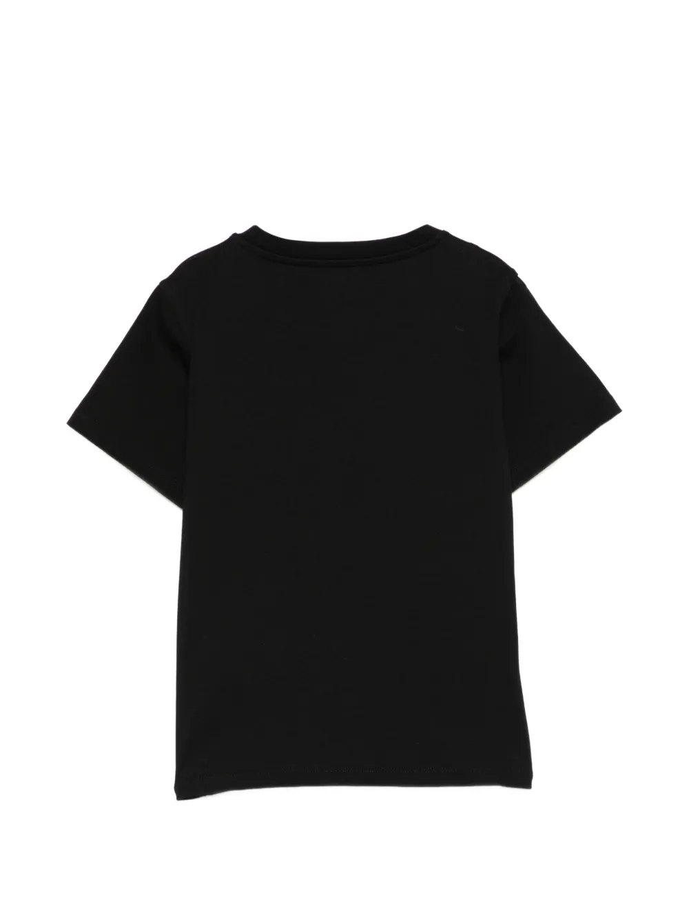 Balmain Kids T-shirt met knoop en logo Zwart
