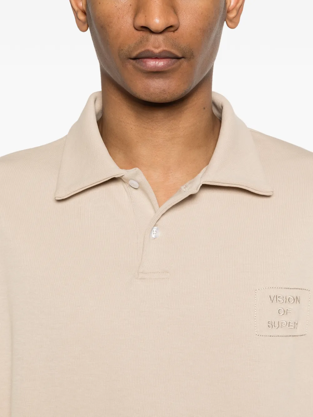Vision Of Super Poloshirt met geborduurd logo Beige