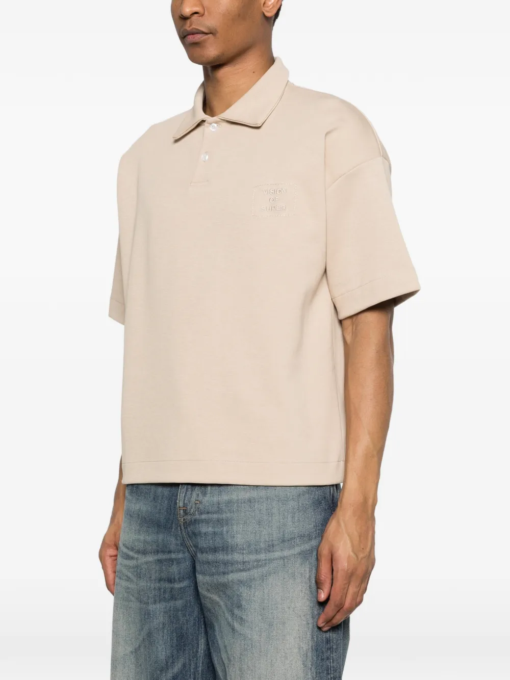 Vision Of Super Poloshirt met geborduurd logo Beige