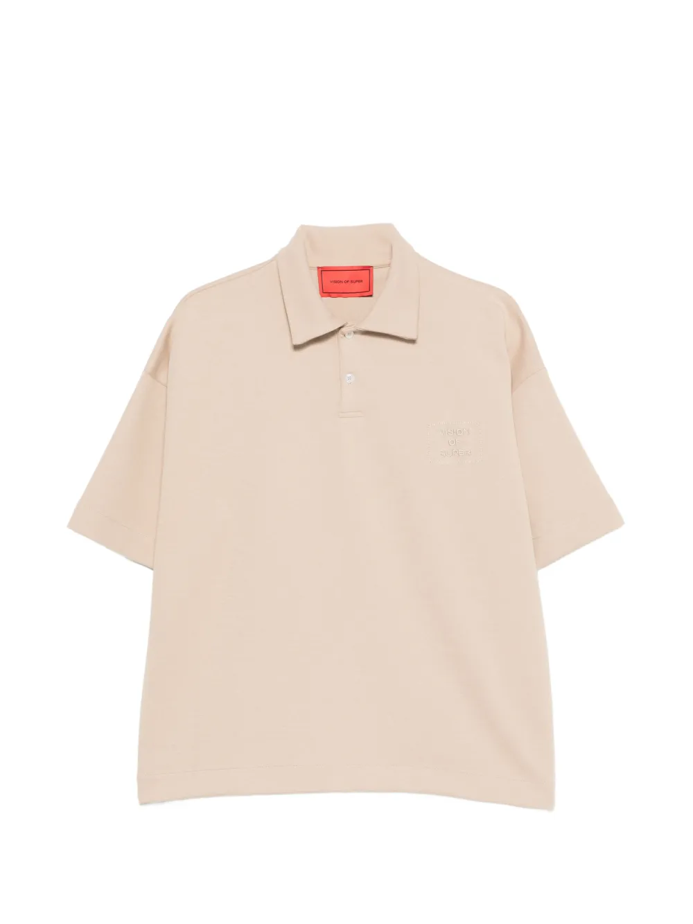 Vision Of Super logo-embroidered polo shirt - Nude