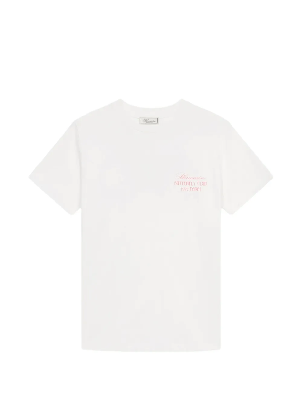 Blumarine T-Shirt mit Schmetterlingen - Weiß