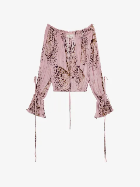 Blumarine butterfly-print blouse