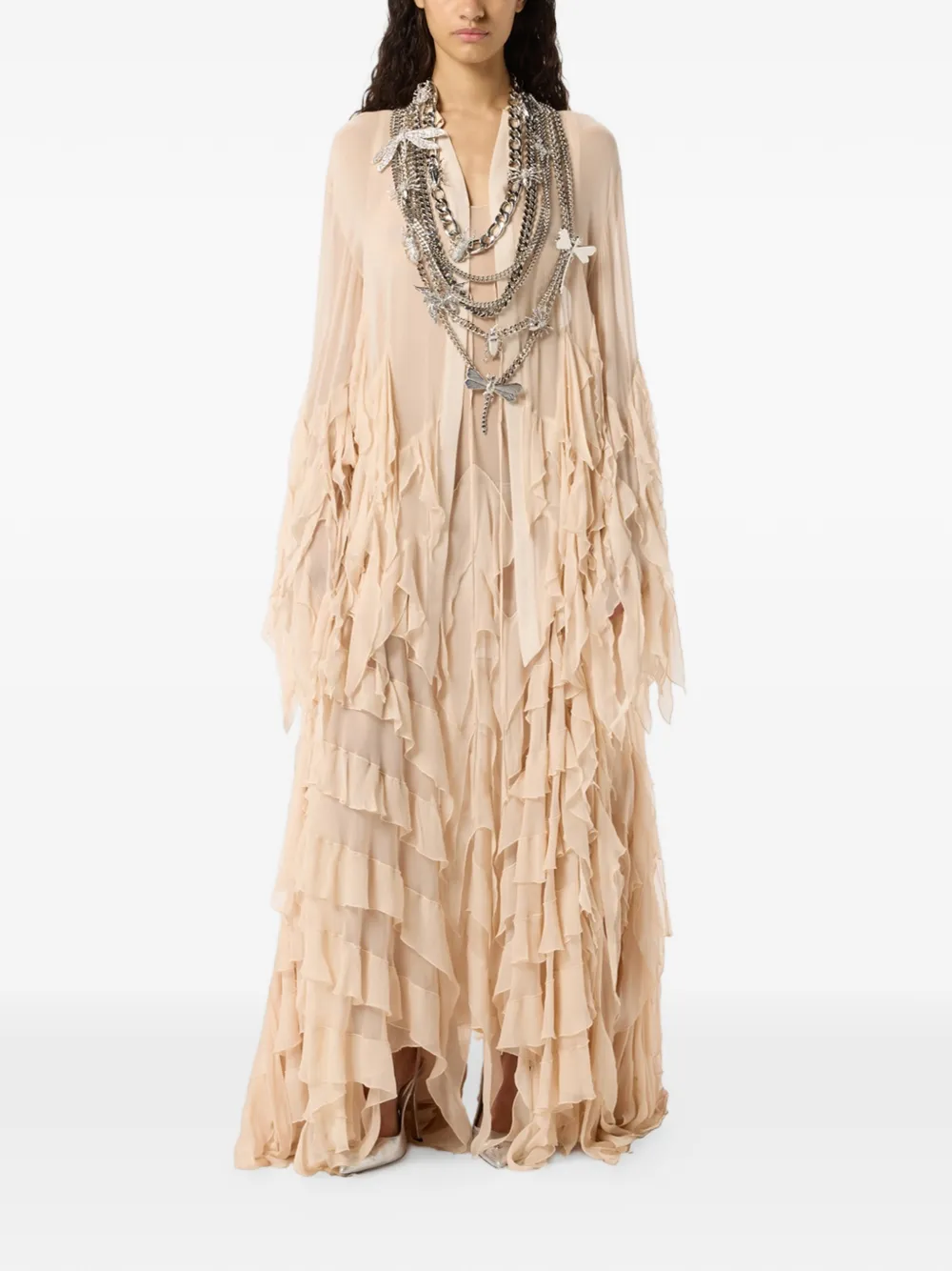  Blumarine Ruffled Shirt - Neutrals 