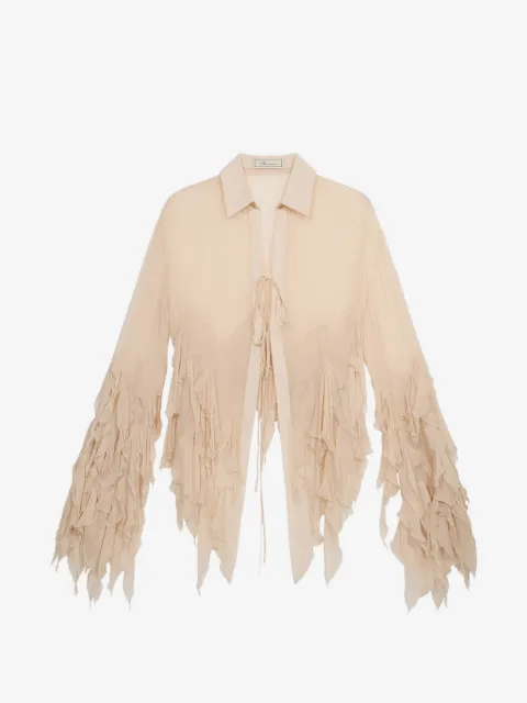 Blumarine camisa con volantes