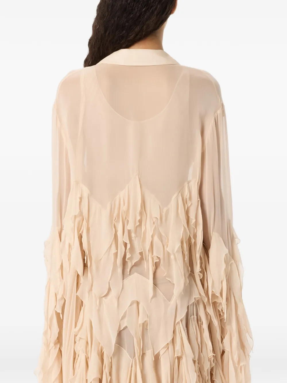 Blumarine Blouse met ruches Beige