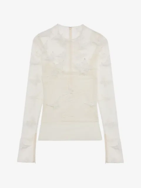 Blumarine blusa con apliques bordados