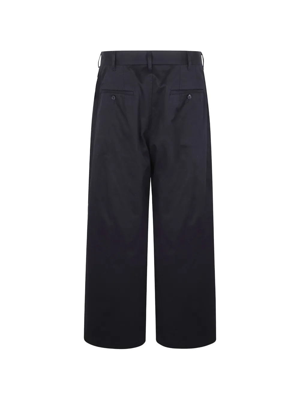 Comme des Garçons Homme Plooibroek met wijde pijpen Zwart