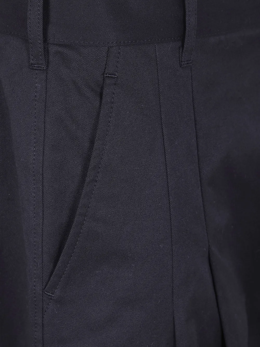 Comme des Garçons Homme Plooibroek met wijde pijpen Zwart