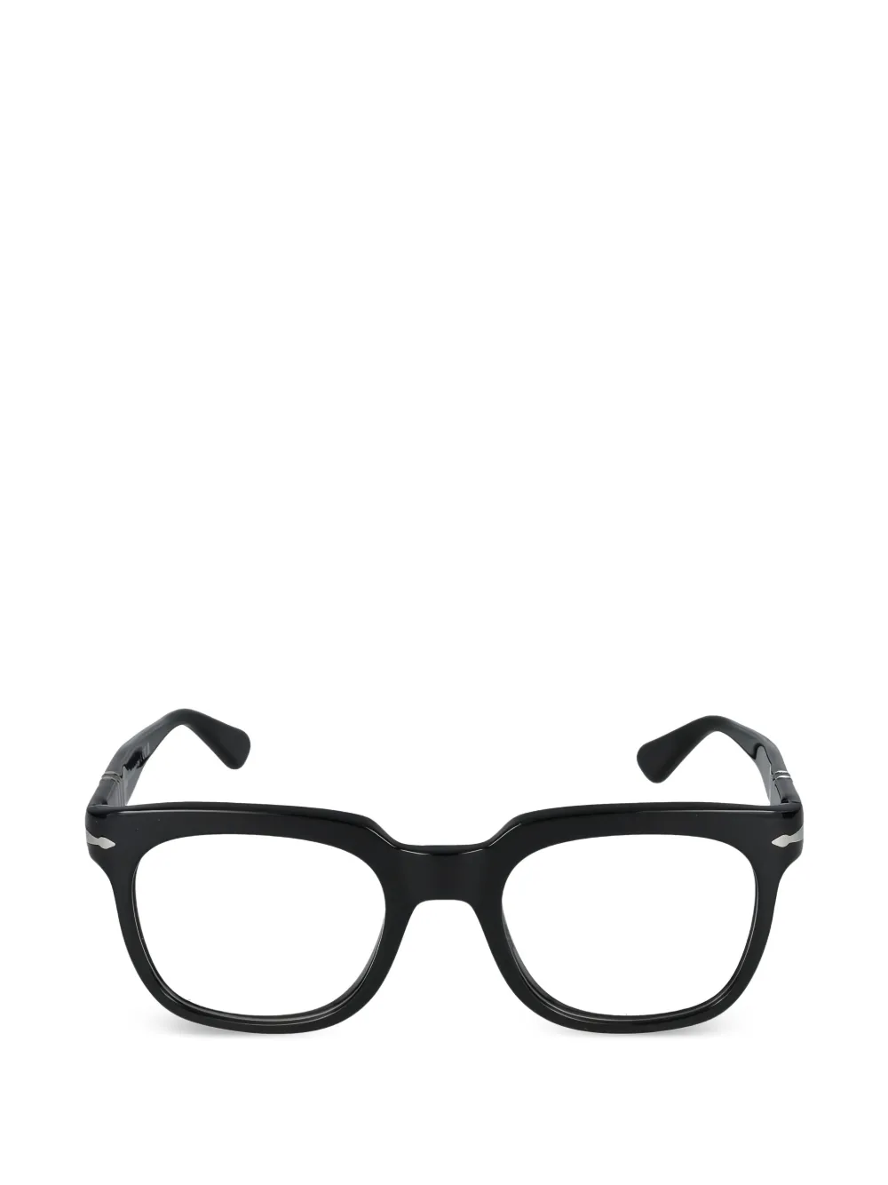 Persol silver-tone accent round-frame glasses - Nero