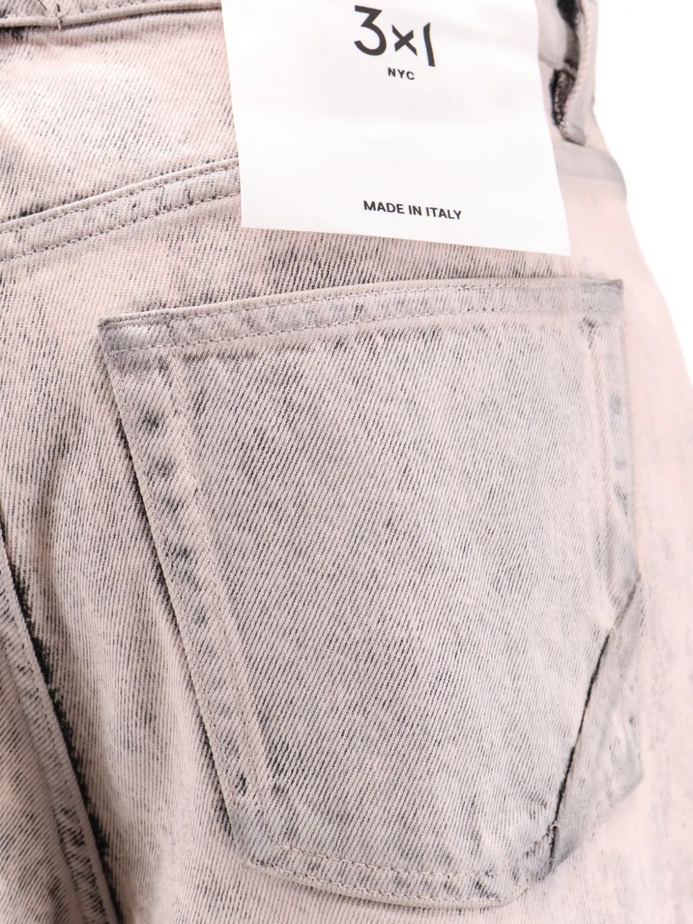  3x1 Bleached Straight Jeans - Grey 