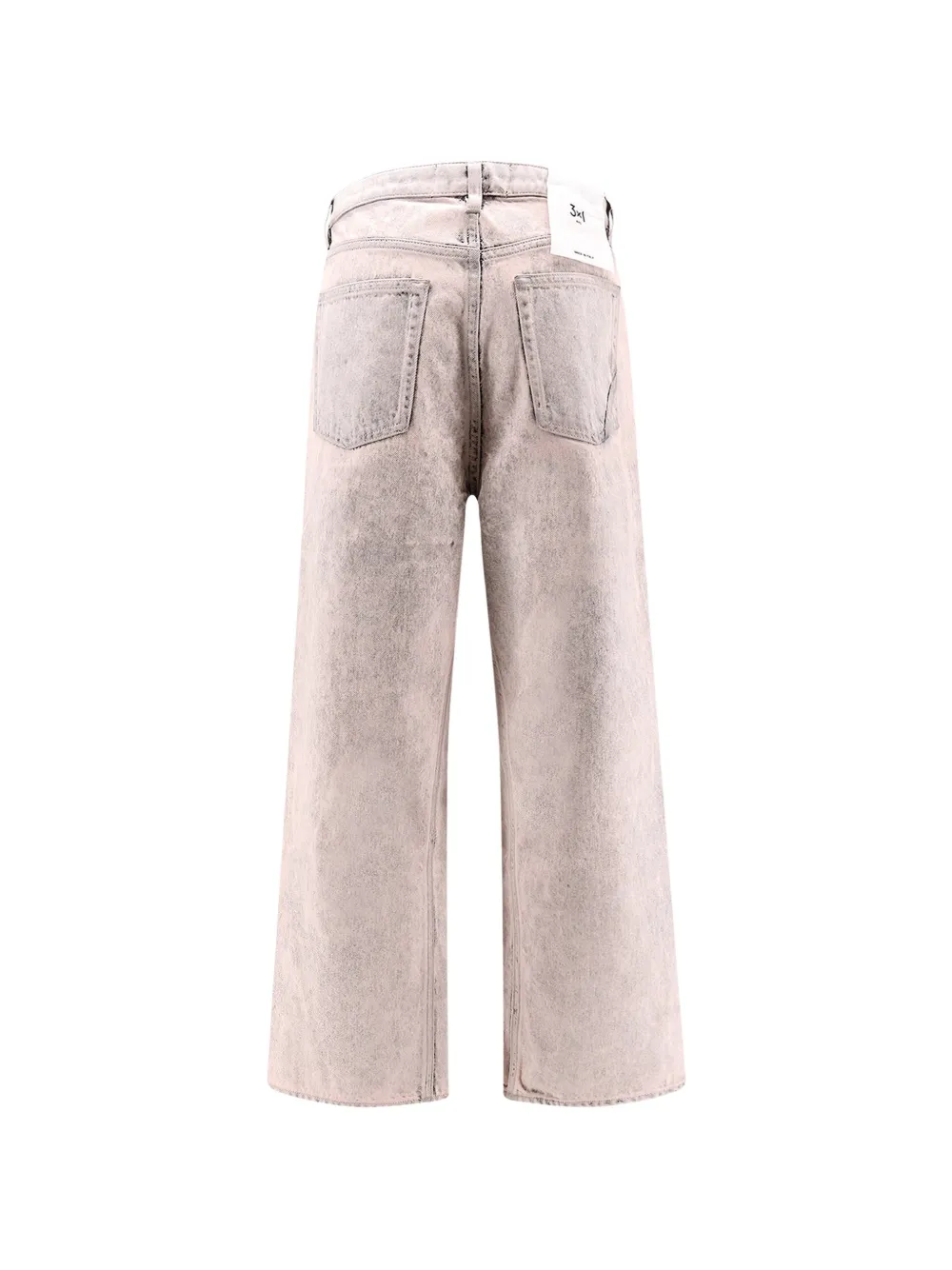 3x1 Bleached Straight Jeans - Grey 