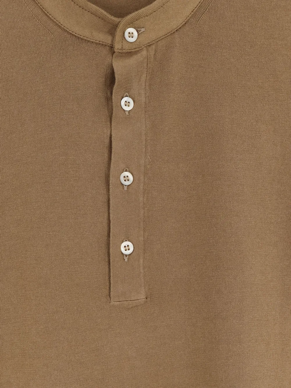 Corneliani Collarless Shirt - Brown 