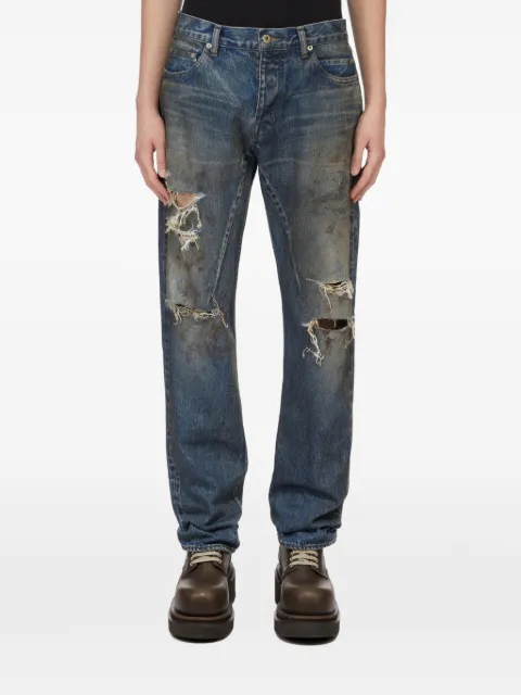 Rick Owens DRKSHDW jean à effet usé