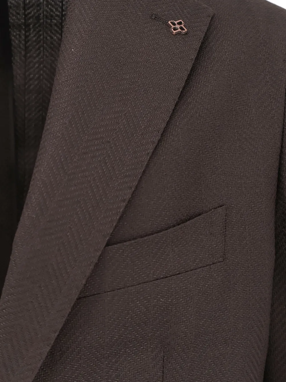 Tagliatore Blazer met enkele rij knopen Bruin