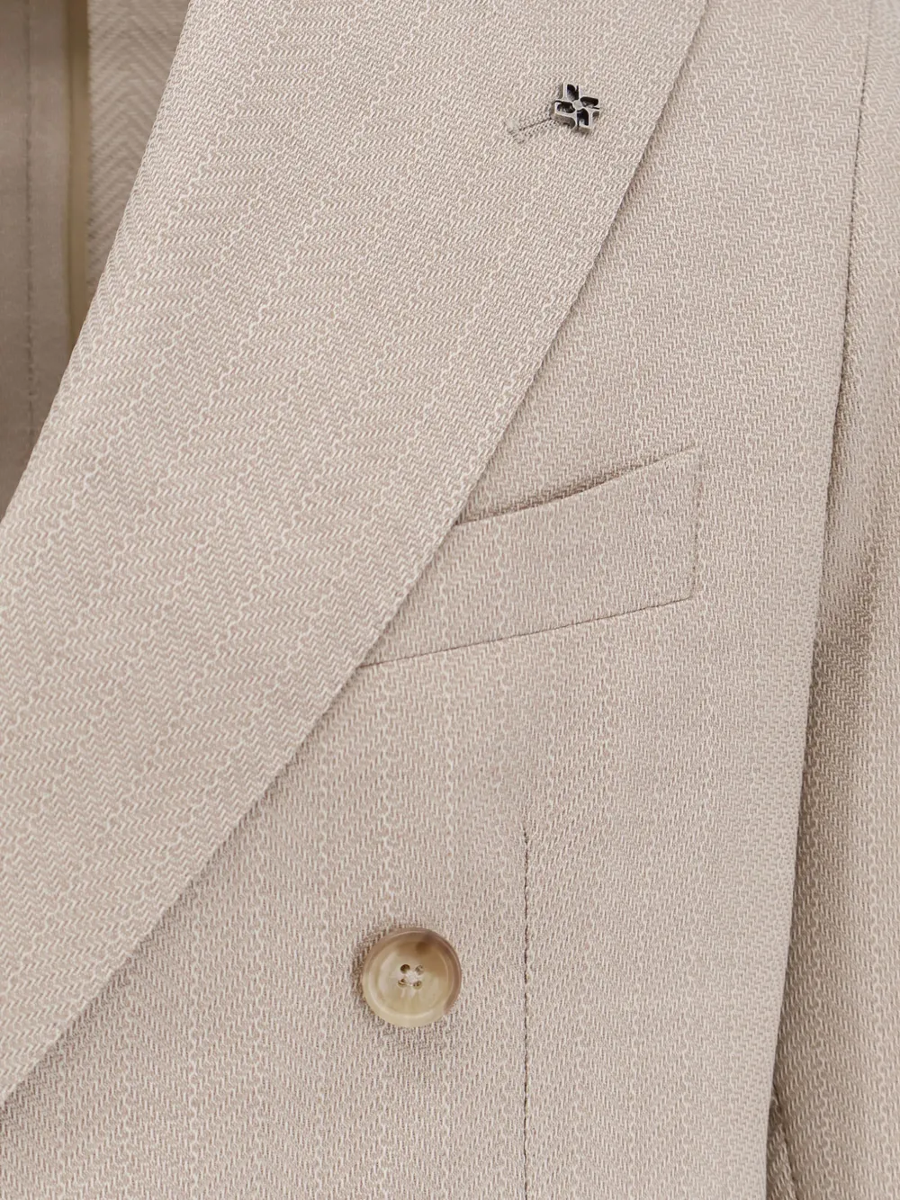 Tagliatore Blazer met visgraat patroon Beige