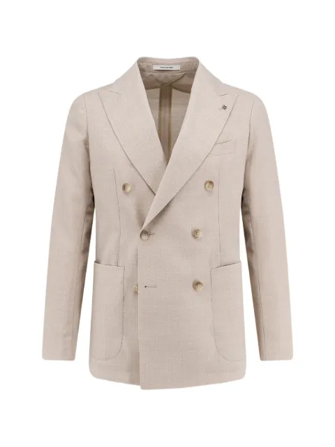 Tagliatore double-breasted herringbone blazer