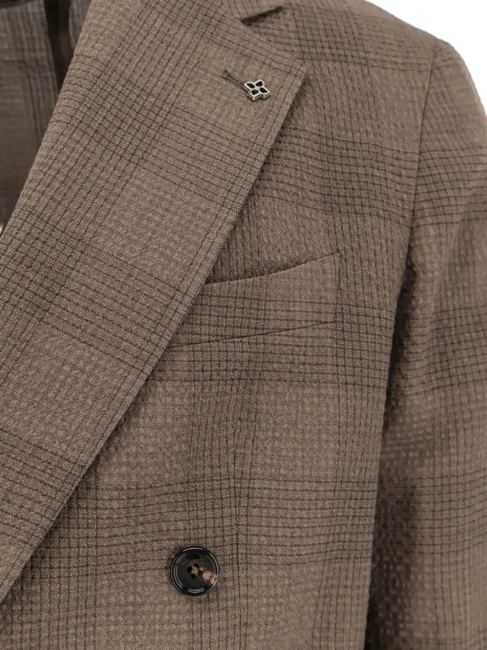 Tagliatore Geruite blazer Bruin