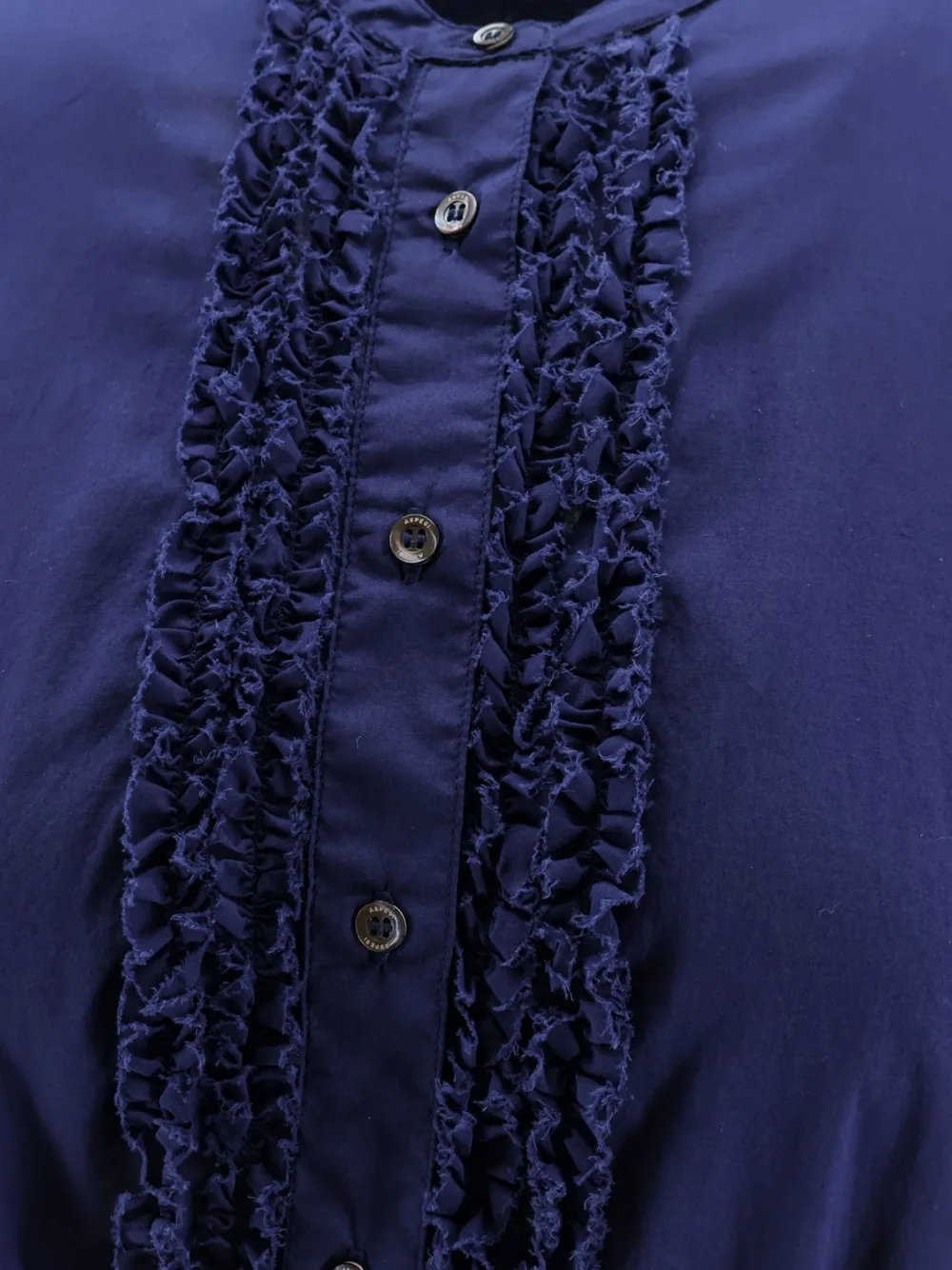  Aspesi Ruffled Tie Dress - Blue 