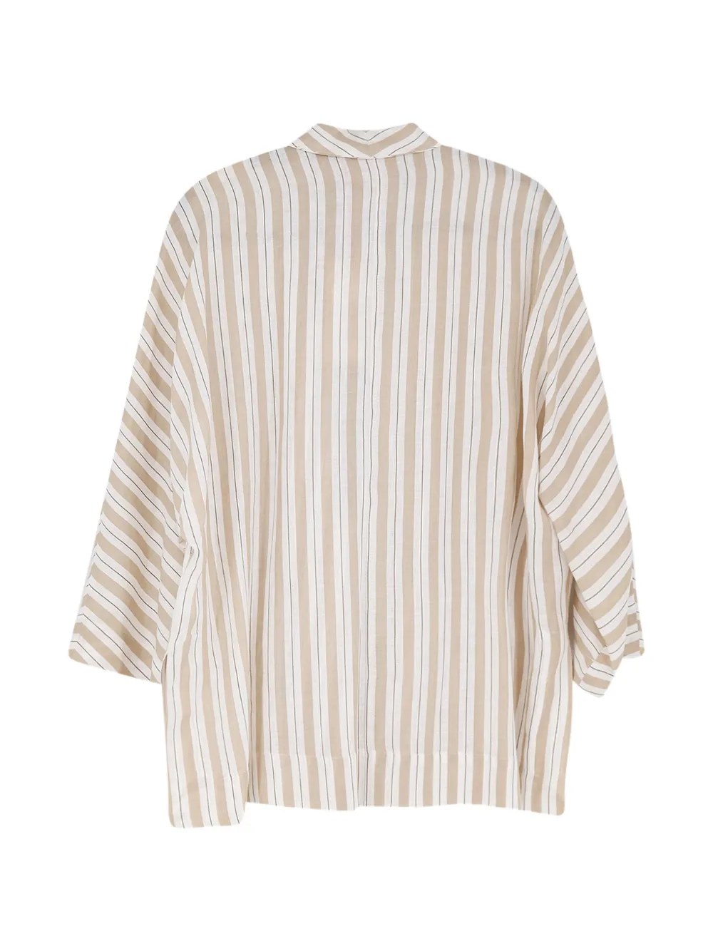 Semicouture Gestreepte tuniek met gestrikte taille Beige