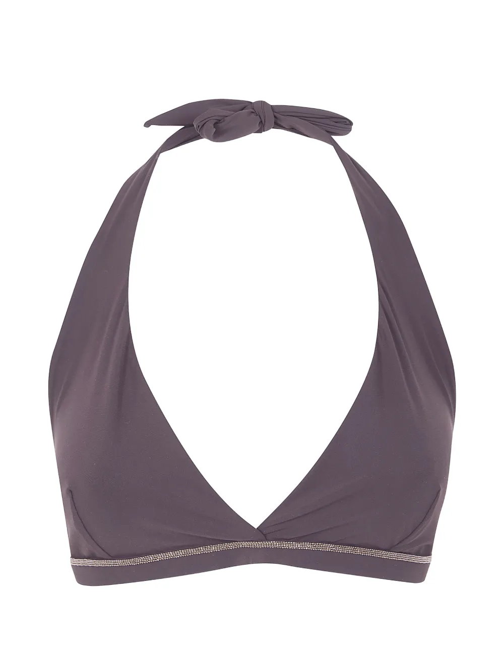 Brunello Cucinelli embellished bikini top - Marrone