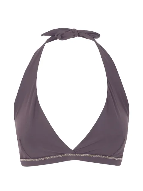Brunello Cucinelli top de bikini estilo bandeau con apliques