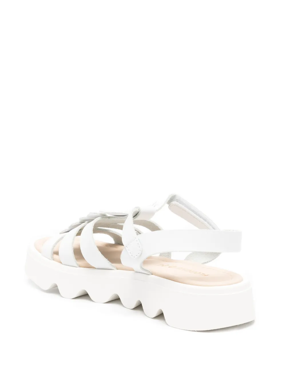 Florens glitter applique leather sandals Wit