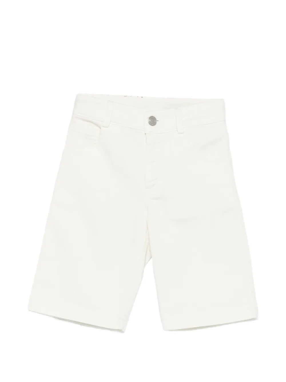 ETRO KIDS logo-patch shorts - Bianco