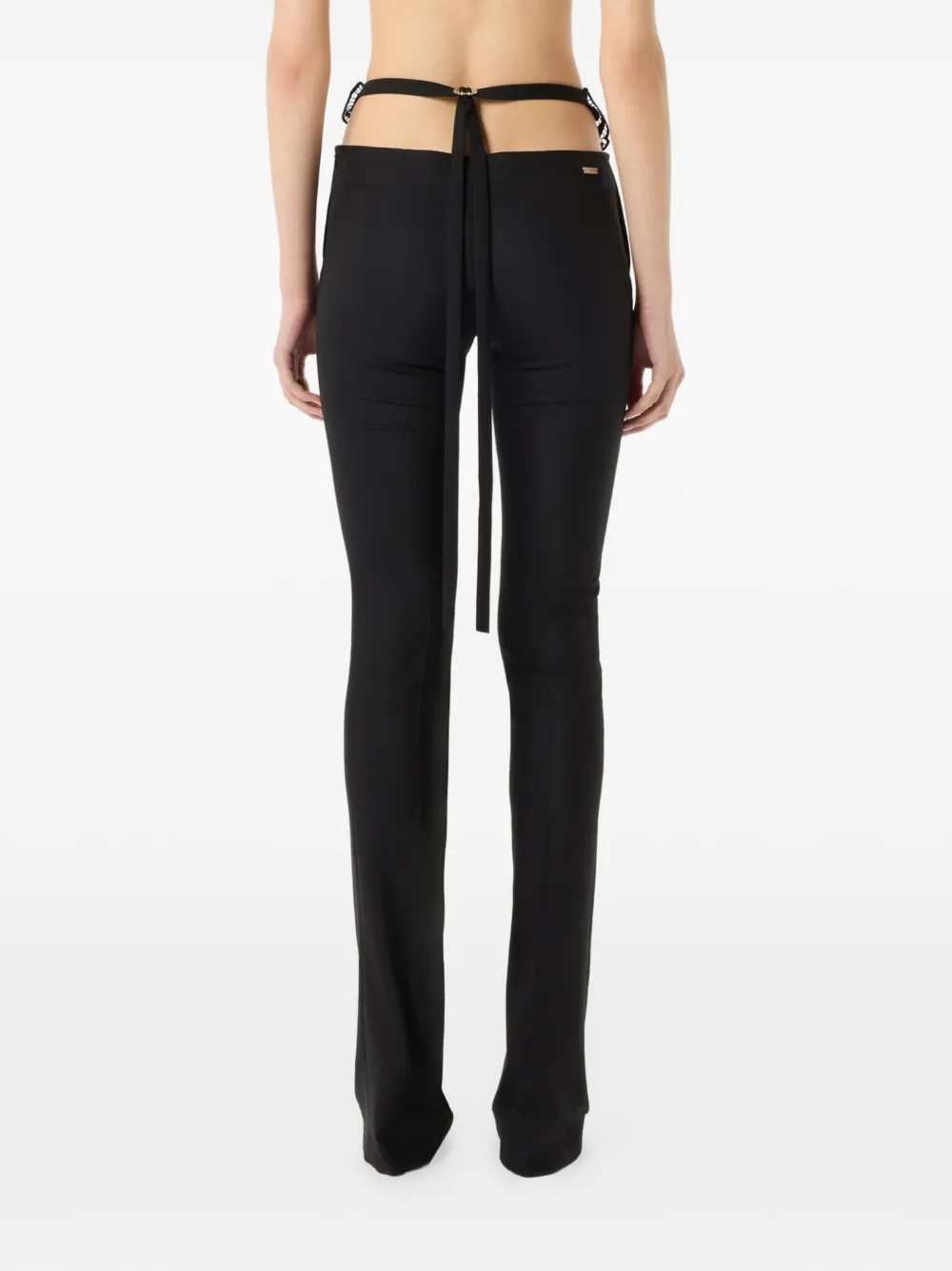 Blumarine Broek met kant Zwart