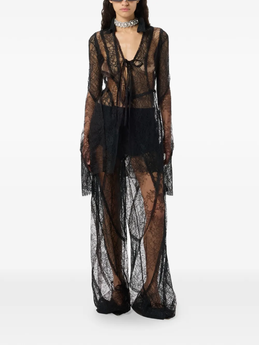  Blumarine Lace Trousers - Black 