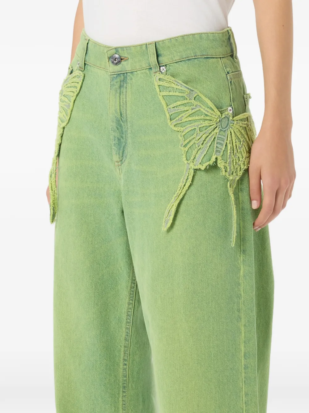 Blumarine Jeans met vlinder Groen