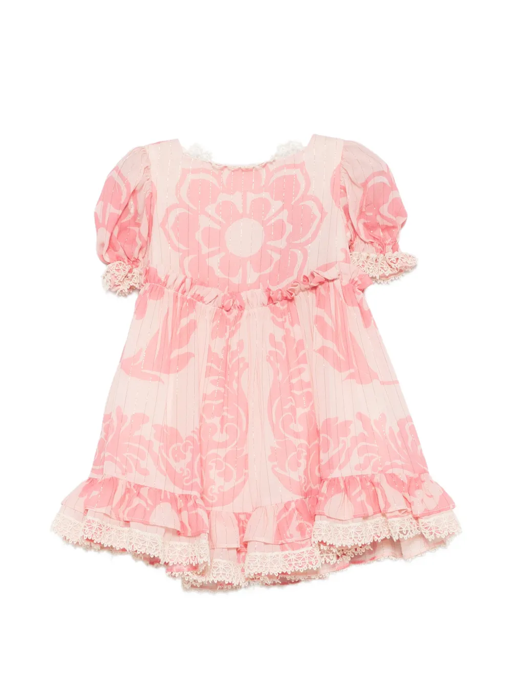 ETRO KIDS floral-print ruffled dress - Rosa
