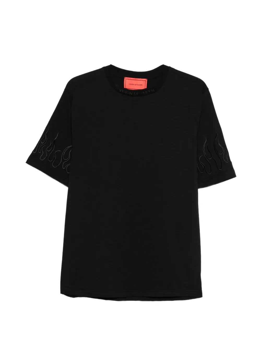 Vision Of Super flame-embroidered T-shirt - Nero