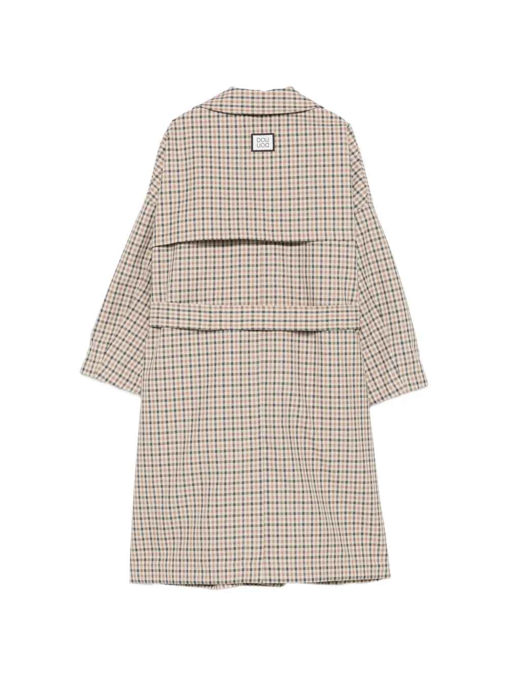  Douuod Kids Check-pattern Buttoned Jacket - Neutrals 