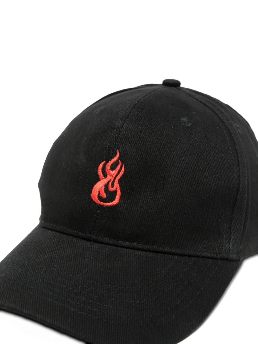  Vision Of Super Flame-embroidered Baseball Cap - Black 