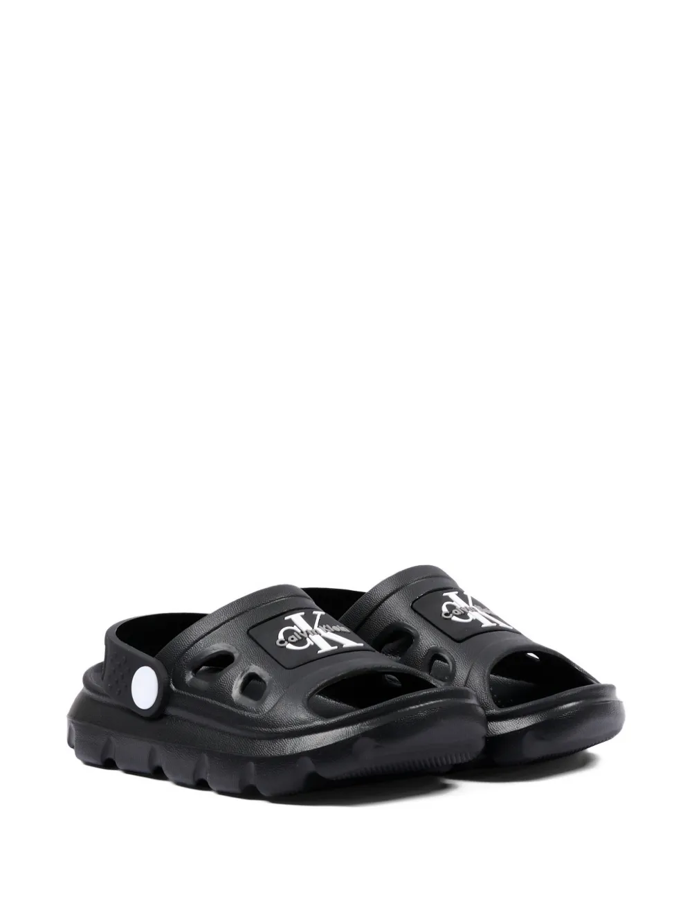 Calvin Klein Kids logo-embossed sandals - Nero