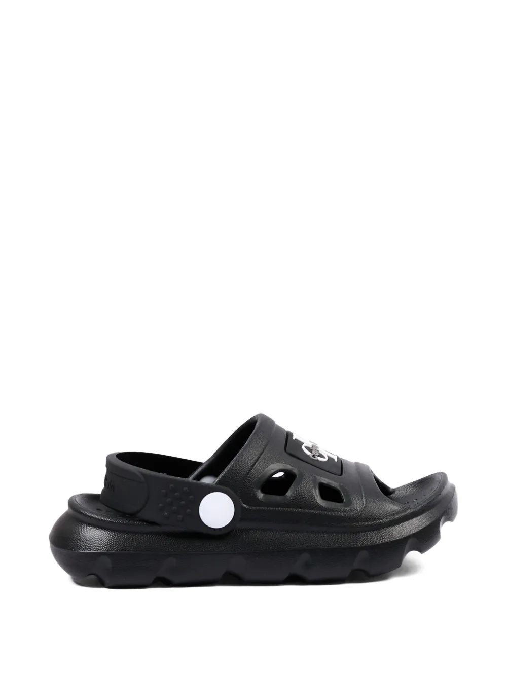Calvin Klein Kids Sandalen met logo-reliëf Zwart