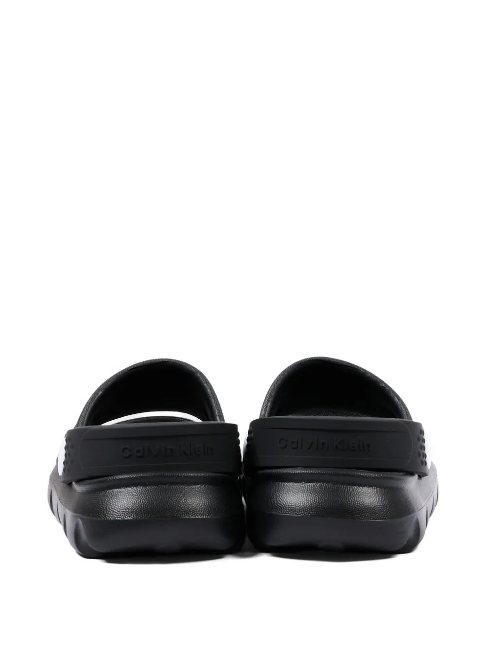 Calvin Klein Kids Sandalen met logo-reliëf Zwart
