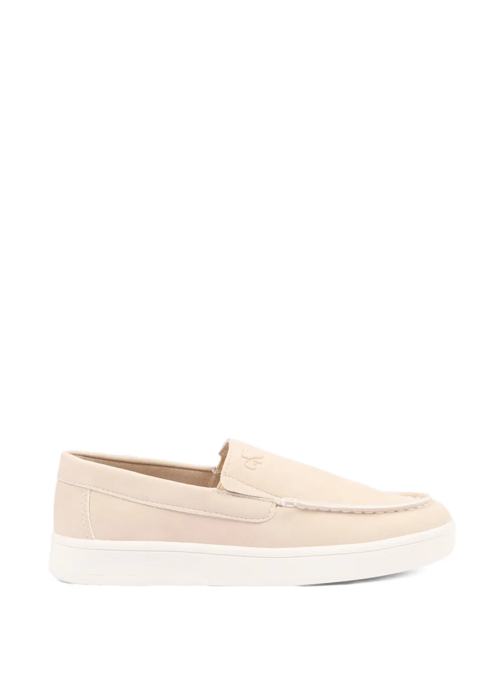Calvin Klein Kids Loafers met logo-reliëf Beige