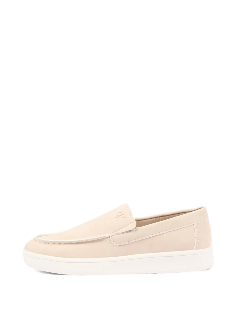 Calvin Klein Kids Loafers met logo-reliëf Beige