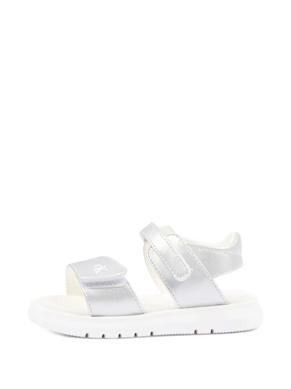 Calvin Klein Kids Sandalen met logo Zilver
