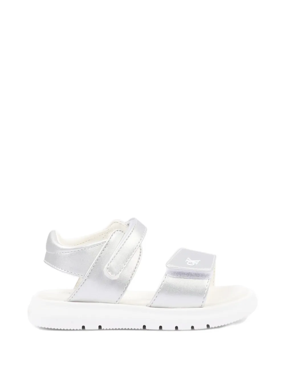 Calvin Klein Kids Sandalen met logo Zilver