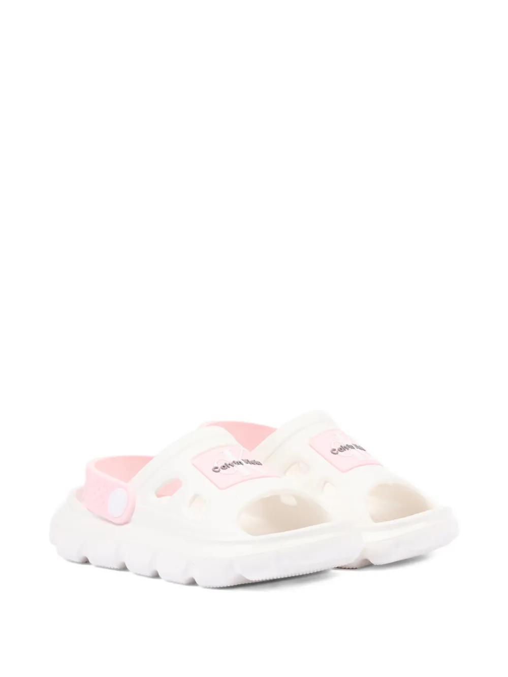Calvin Klein Kids logo-embossed sandals - Rosa