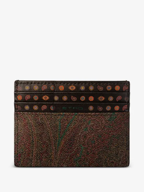 ETRO tarjetero con estampado de cachemira