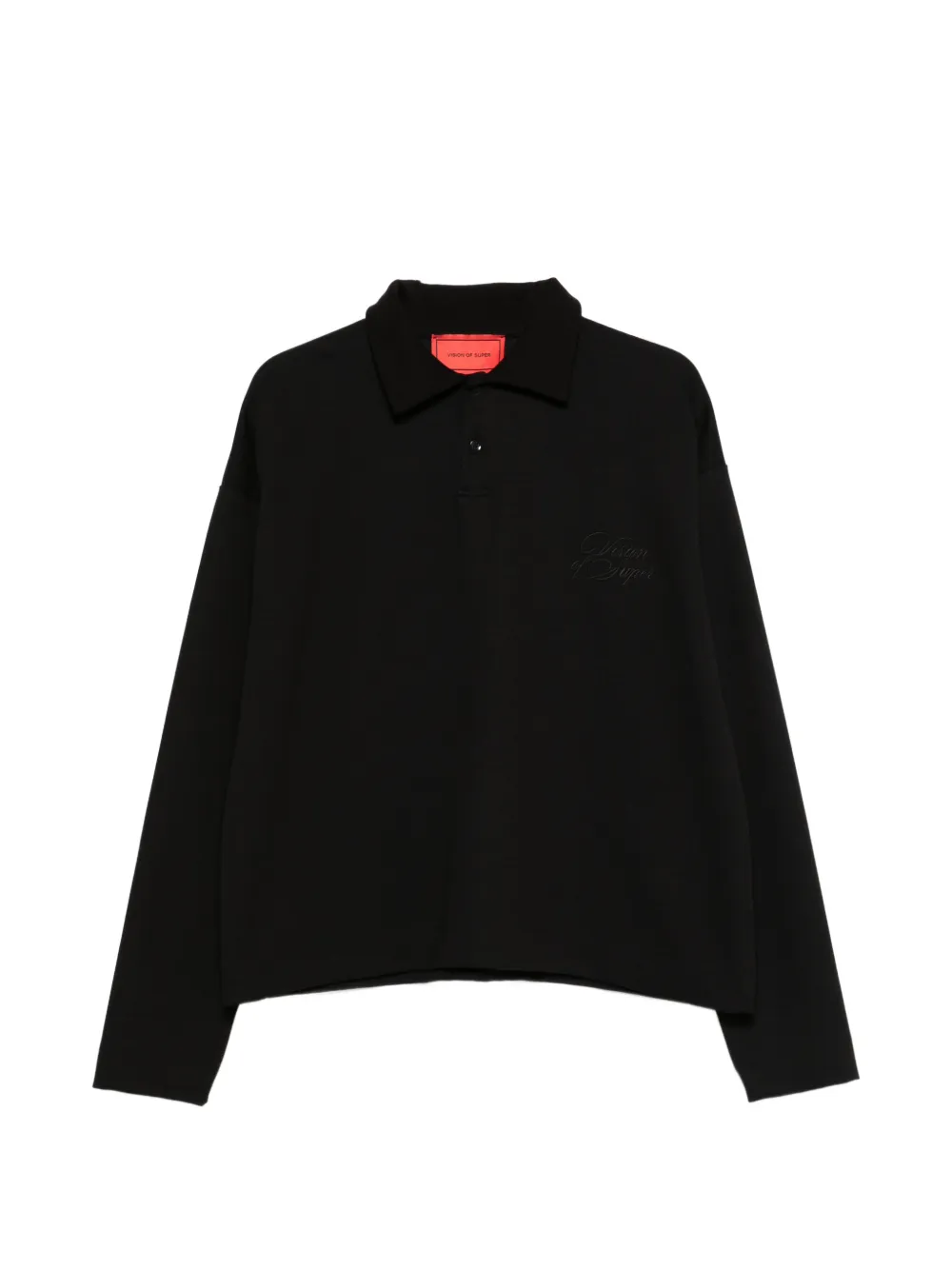 Vision Of Super logo-embroidered polo shirt – Black