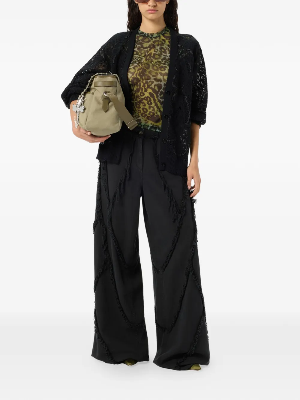  Blumarine Animal-pattern Blouse - Green 