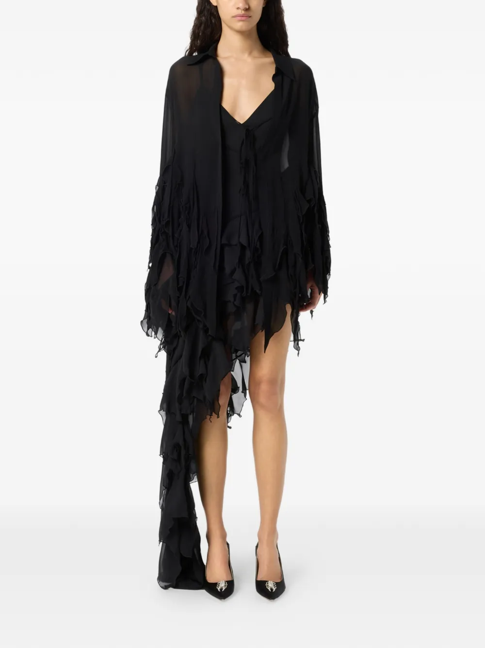  Blumarine Ruffled Shirt - Black 