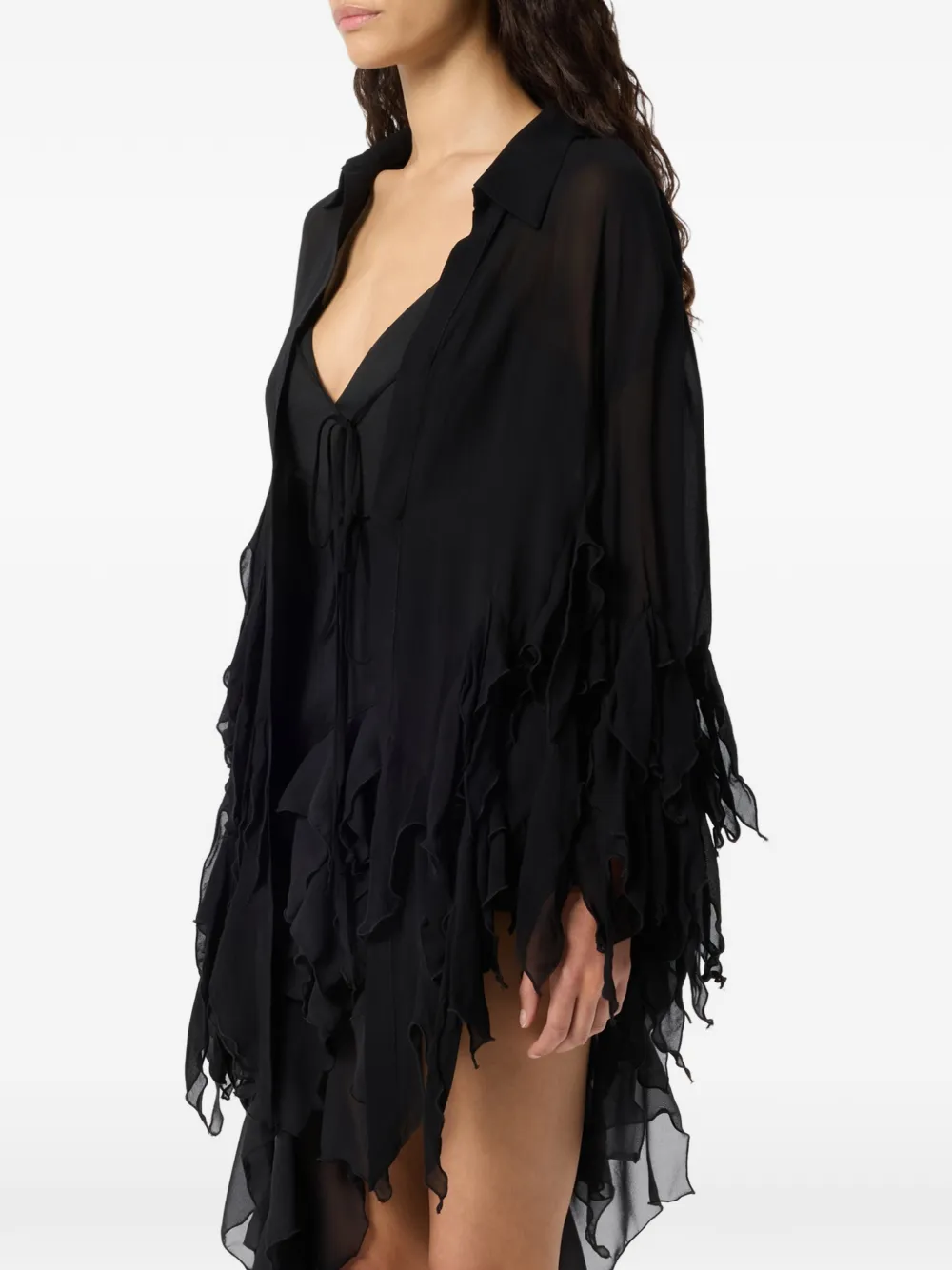 Blumarine Blouse met ruches Zwart