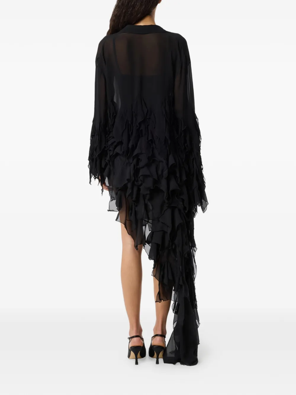 Blumarine Blouse met ruches Zwart