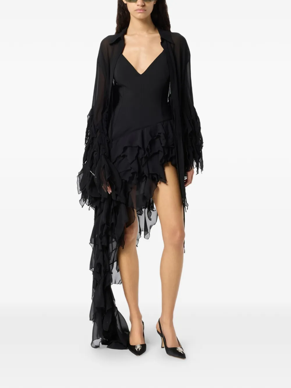 Blumarine Ruffled Shirt - Black 